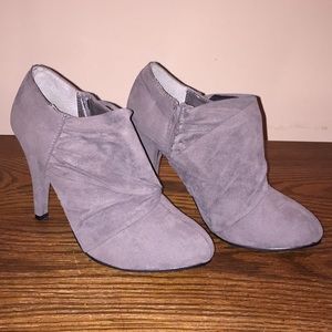 Gray Ankle Booties - Wet Seal